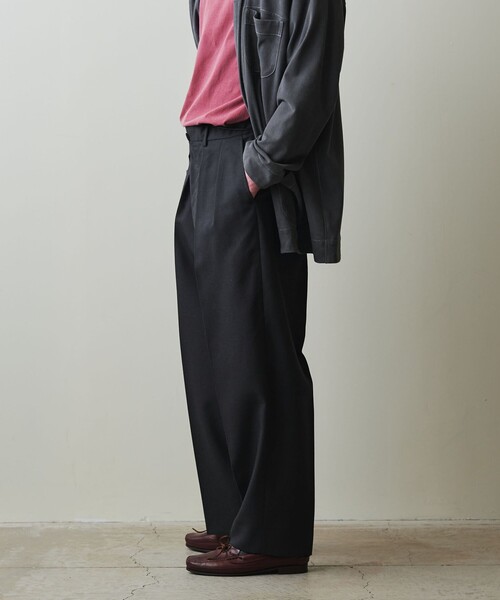 Steven Alan スラックス L 黒 STEVEN ALAN スラックス 「Steven Alan」 ウール