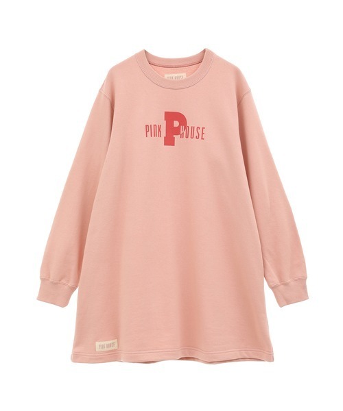 PINK HOUSE ワンピース ロゴプリントスウェットチュニック