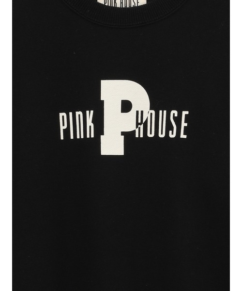 PINK HOUSE ワンピース ロゴプリントスウェットチュニック