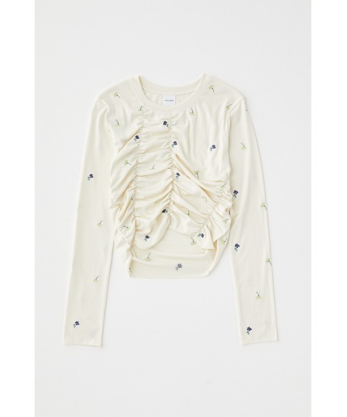 MOUSSY tシャツ 「WEB限定」FLORAL RANDOM GATHER ロング