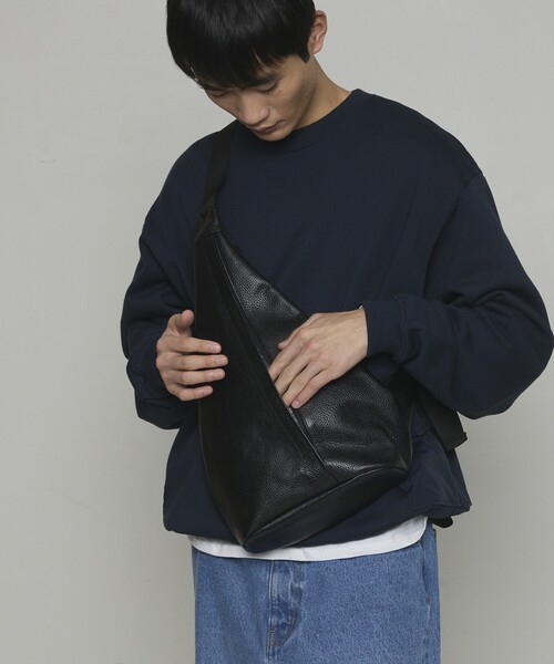 ショルダーバッグ レザー 斜めがけ first hand ファーストハンド 黒 Firsthand ショルダーバッグ Firsthand/ファーストハンド 2WAY