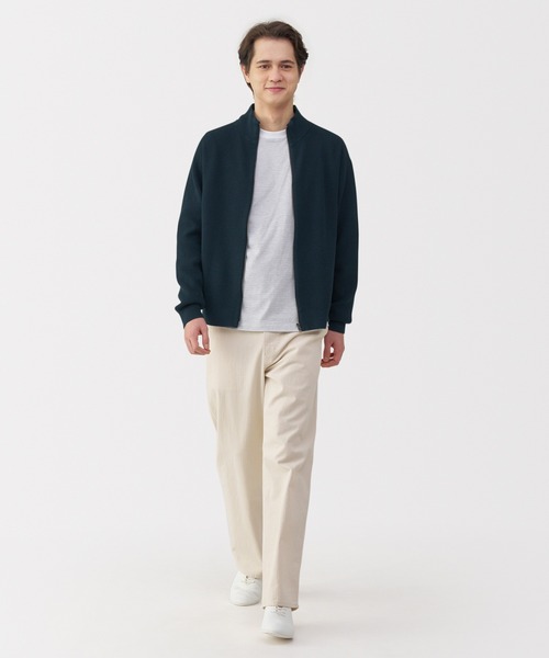 無印良品（MUJI） カーディガン 紳士 洗える畦編みフルジップ
