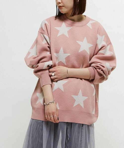 CONVERSE TOKYO シルク混 ニットセーター サイズ3 【M】 CONVERSE TOKYO ニット セーター STAR JACQUARD PULLOVER KNIT