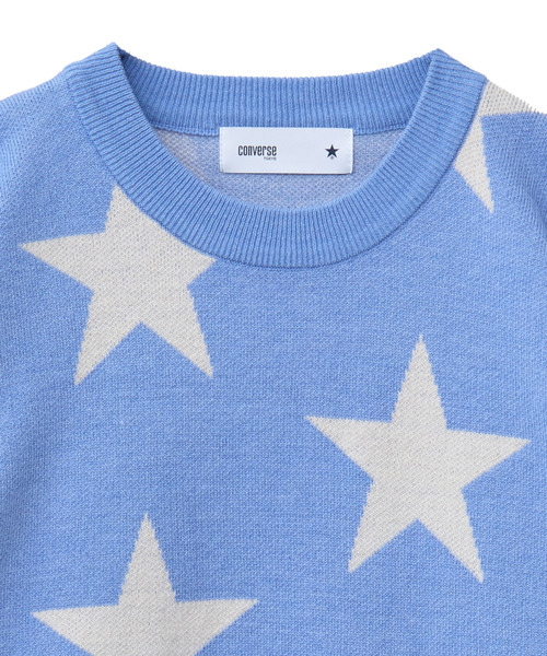 CONVERSE TOKYO シルク混 ニットセーター サイズ3 【M】 CONVERSE TOKYO ニット セーター STAR JACQUARD PULLOVER KNIT