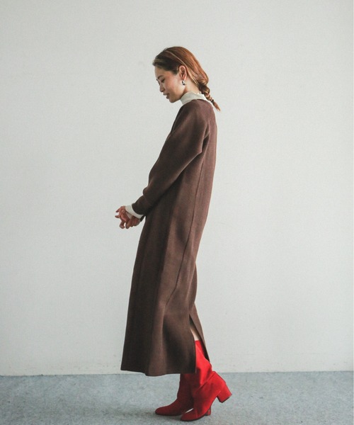 「FIL DE FER」 長袖ワンピース FREE ブラウン レディース_画像3