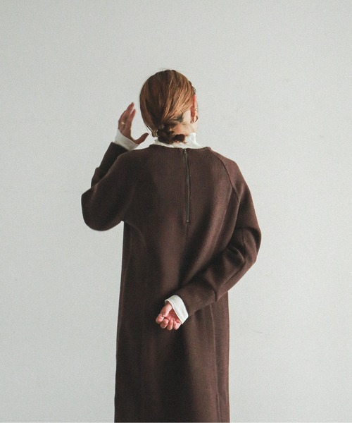 「FIL DE FER」 長袖ワンピース FREE ブラウン レディース_画像8