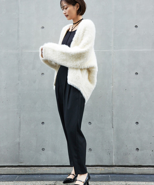 「abahouse mavie」 ニットカーディガン フリー ブルー レディース_画像7