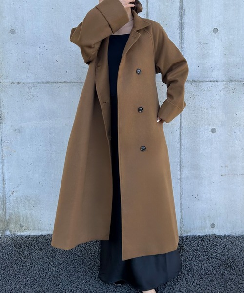 「JUNOAH」 コート MEDIUM ブラウン レディース_画像5