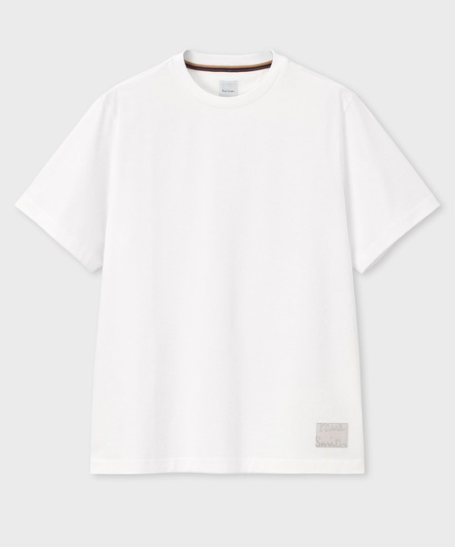 Paul Smith◆Tシャツ/M/コットン/WHT/無地/J256 Paul Smith tシャツ Cropped Logo” 半袖Tシャツ / 153563 919T