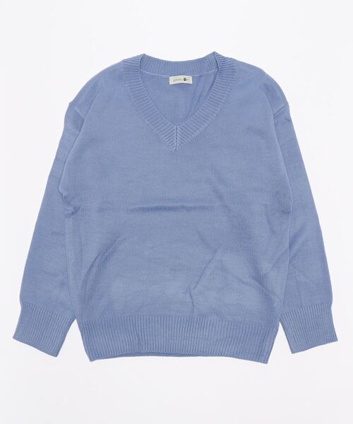 「aimoha」 Vネックニット X-LARGE ブルー メンズ_画像3