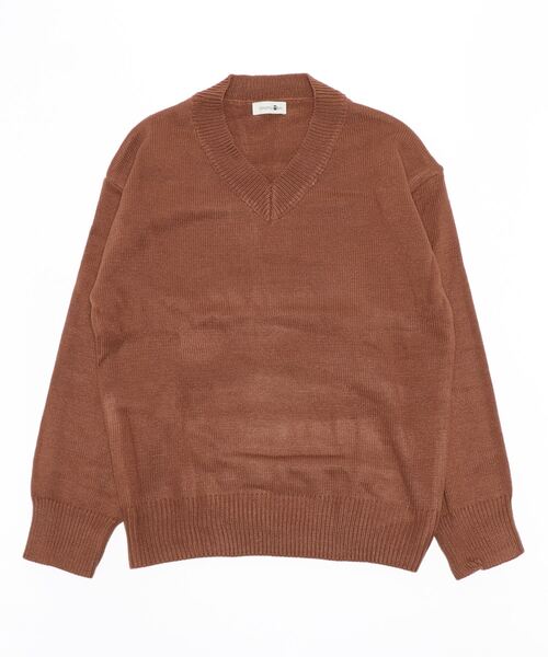 「aimoha」 Vネックニット X-LARGE ブルー メンズ_画像5