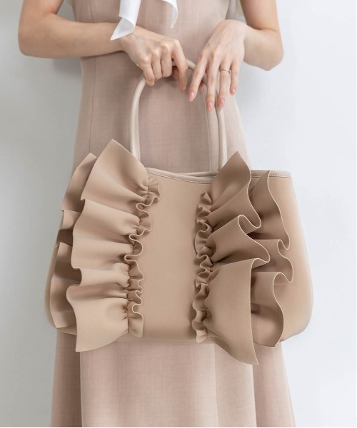 RANDA（ランダ） トートバッグ 「A4対応」ダブルフリルトートバッグ