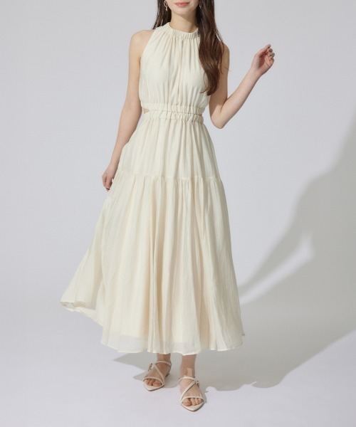 ワンピース 「AKB48千葉恵里さん着用 女神ワンピ」ホルターネックギャザーフレアワンピース 夏服 | rienda | 14