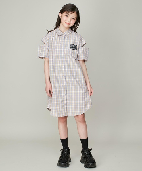 SISTER JENNI ワンピース ポーチベルト付き肩あきシャツワンピ