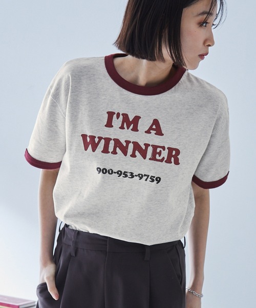 美品】holiday OFFICE リンガーTシャツ M 半袖 レディース 夏