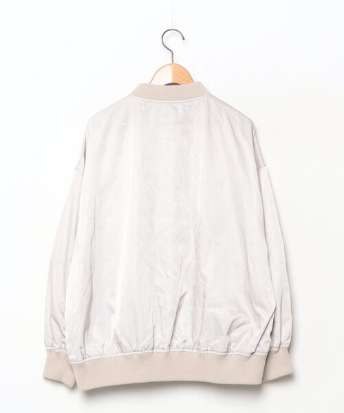 「GLOBAL WORK」 ジップアップブルゾン MEDIUM アイボリー レディース_画像2