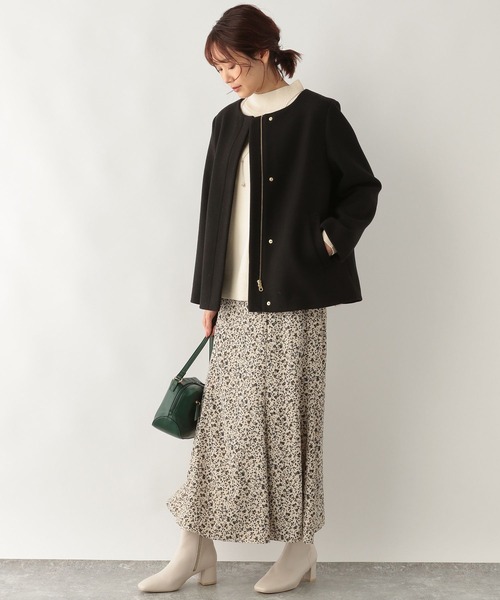 「GLOBAL WORK」 ジップアップブルゾン MEDIUM アイボリー レディース_画像4