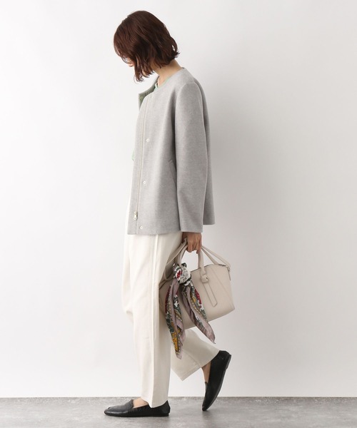 「GLOBAL WORK」 ジップアップブルゾン MEDIUM アイボリー レディース_画像7