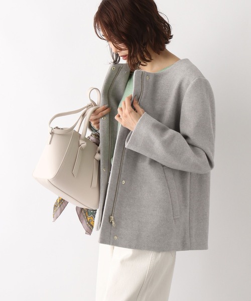 「GLOBAL WORK」 ジップアップブルゾン MEDIUM アイボリー レディース_画像9