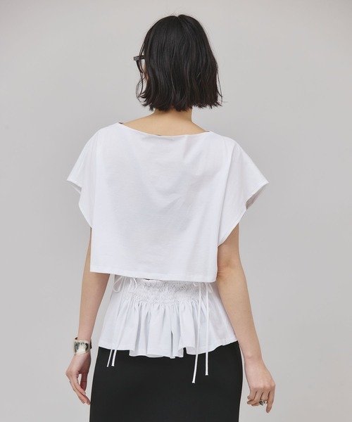 Curensology バックシャーリングTシャツ　新品未使用 Curensology｜バックシャーリングTシャツ | Rakuten Fashion