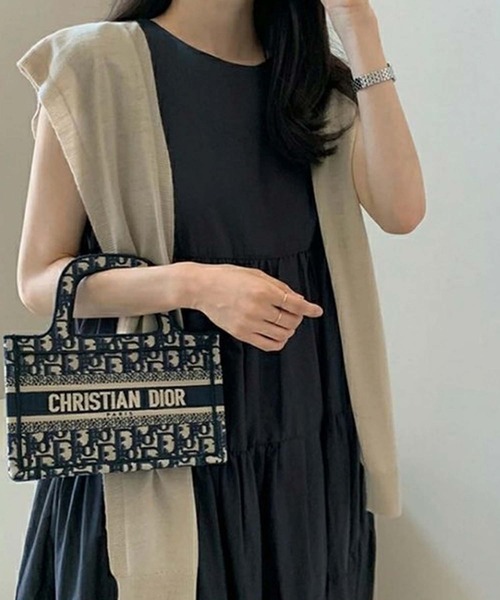 ★新品★ノースリーブギャザーワンピース *定価：7,992円 *色：ネイビー ☆新品☆ノースリーブギャザーワンピース *定価：7,992円 *色