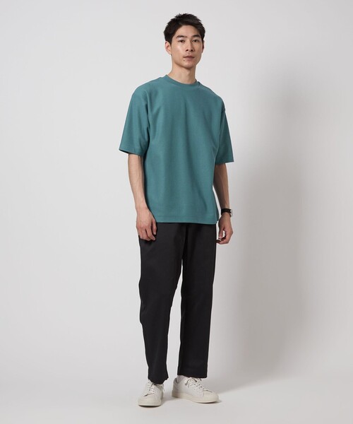 green label relaxing tシャツ GIZA ハニカム クルーネック 半袖