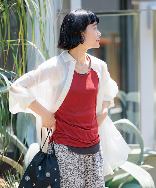 FREAK'S STORE ブラウス シャツ サマーシアーシャツ レディース