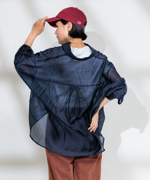 FREAK'S STORE ブラウス シャツ サマーシアーシャツ レディース