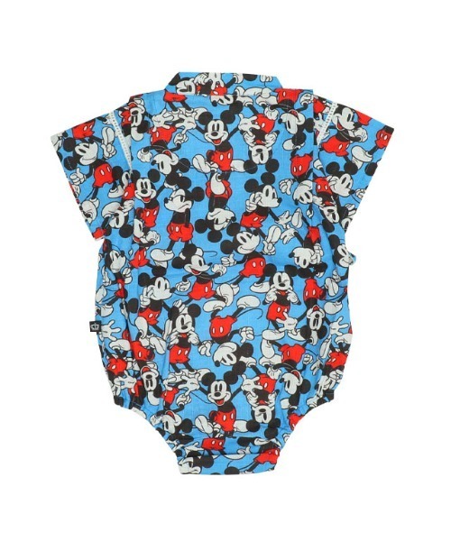 ミッキー☆  浴衣生地　綿100% 日本製 Disney 浴衣 ディズニー ミッキー 浴衣ロンパース 0430B キッズ