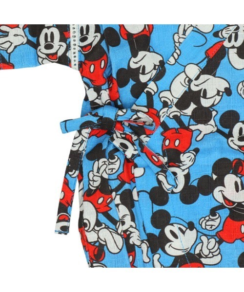 ミッキー☆  浴衣生地　綿100% 日本製 Disney 浴衣 ディズニー ミッキー 浴衣ロンパース 0430B キッズ