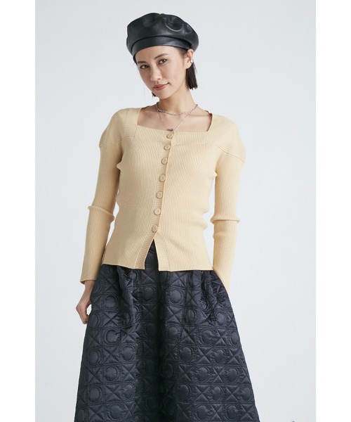 「CELFORD」 ニットカーディガン 38 オフホワイト レディース_画像2