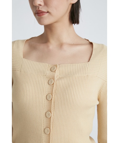 「CELFORD」 ニットカーディガン 38 オフホワイト レディース_画像3