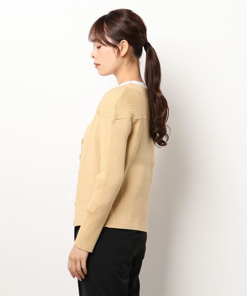 「CELFORD」 ニットカーディガン 38 オフホワイト レディース_画像9