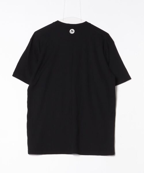 「Marmot」 刺繍半袖Tシャツ L ブラック メンズ
