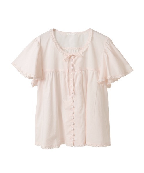 ピンクハウス　綿ローン　半袖ブラウス PINK HOUSE（ピンクハウス） ブラウス シャツ 半袖 ローンブラウス