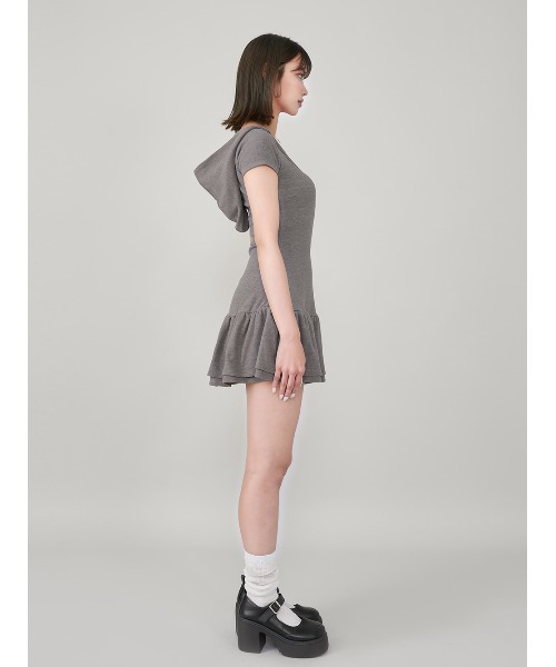 Darich（ダーリッチ） ワンピース ポイントレースカットミニワンピース