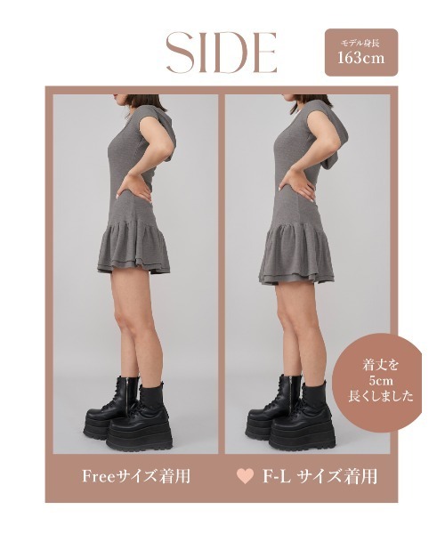 Darich（ダーリッチ） ワンピース ポイントレースカットミニワンピース
