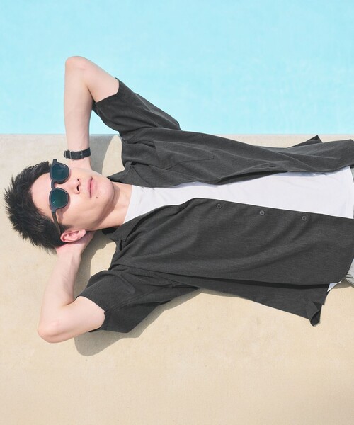 OVERCOAT オープンカラーシャツ　グリーン　サイズ1 OVERCOAT / オーバーコート | × PETER MILES Short Sleeve Top