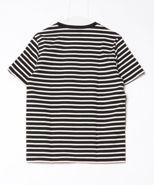 「BEAMS」 ボーダー柄半袖Tシャツ S ブラック メンズ