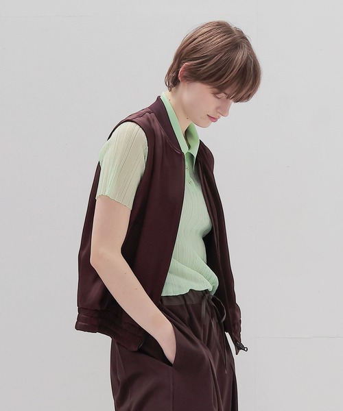 DRESSLAVE(ドレスレイブ) ベスト ジレ glossy satin MA-1 vest DRESSLAVE(ドレスレイブ) ベスト ジレ glossy satin MA-1 vest