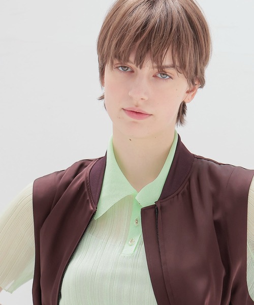 DRESSLAVE(ドレスレイブ) ベスト ジレ glossy satin MA-1 vest DRESSLAVE(ドレスレイブ) ベスト ジレ glossy satin MA-1 vest