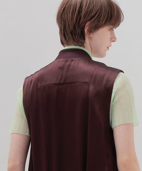 DRESSLAVE(ドレスレイブ) ベスト ジレ glossy satin MA-1 vest DRESSLAVE(ドレスレイブ) ベスト ジレ glossy satin MA-1 vest