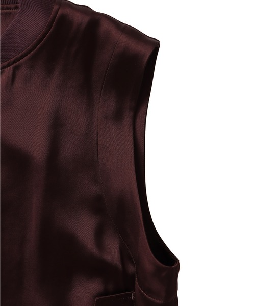 DRESSLAVE(ドレスレイブ) ベスト ジレ glossy satin MA-1 vest DRESSLAVE(ドレスレイブ) ベスト ジレ glossy satin MA-1 vest