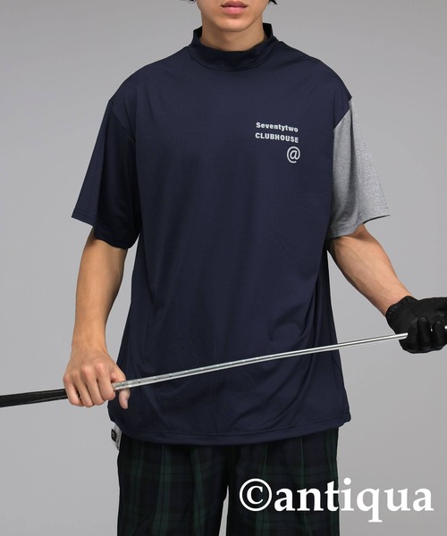 新品【DEVEREUX GOLF】モックネックロングスリーブTシャツ／クロ／XL STCH モックネック ロングスリーブTシャツ XLサイズ DEVEREUX GOLF t