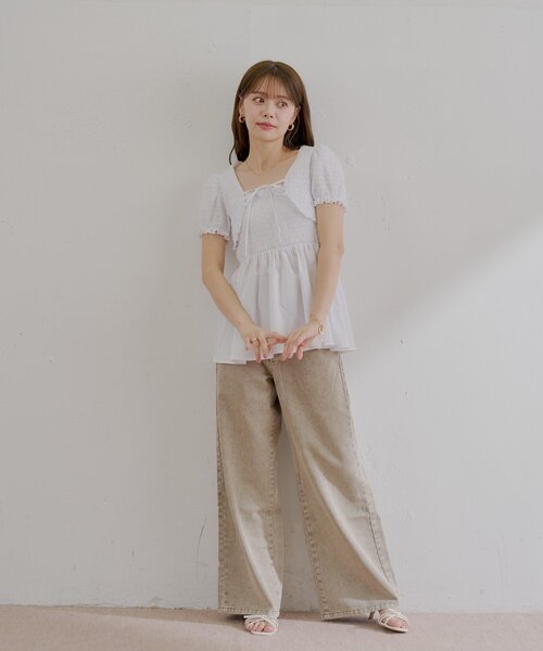 Chico カーディガン ペプラムキャミ+ボレロセット レディース