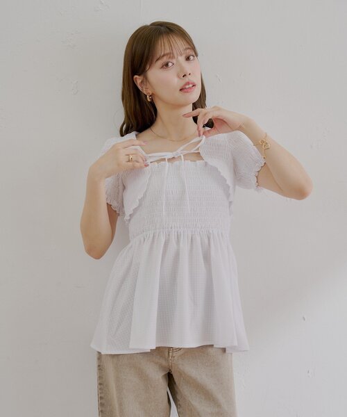 Chico カーディガン ペプラムキャミ+ボレロセット レディース