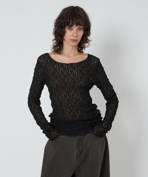 tシャツ 「ASTRAET」レース ロングスリーブカットソー レディース