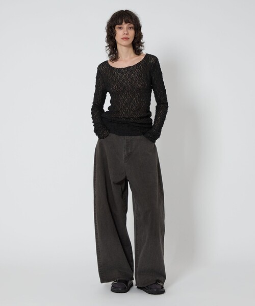 トップス ASTRAET ASTRAET tシャツ 「ASTRAET」レース ロングスリーブカットソー