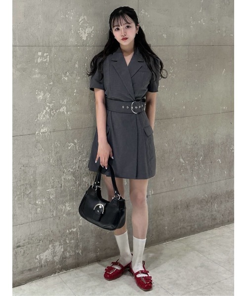 SLY（スライ） ワンピース WAIST BELT TAILORED OP ウエストベルト