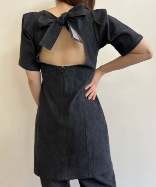 HONEY MI HONEY（ハニーミーハニー） ワンピース 半袖 denim mini one